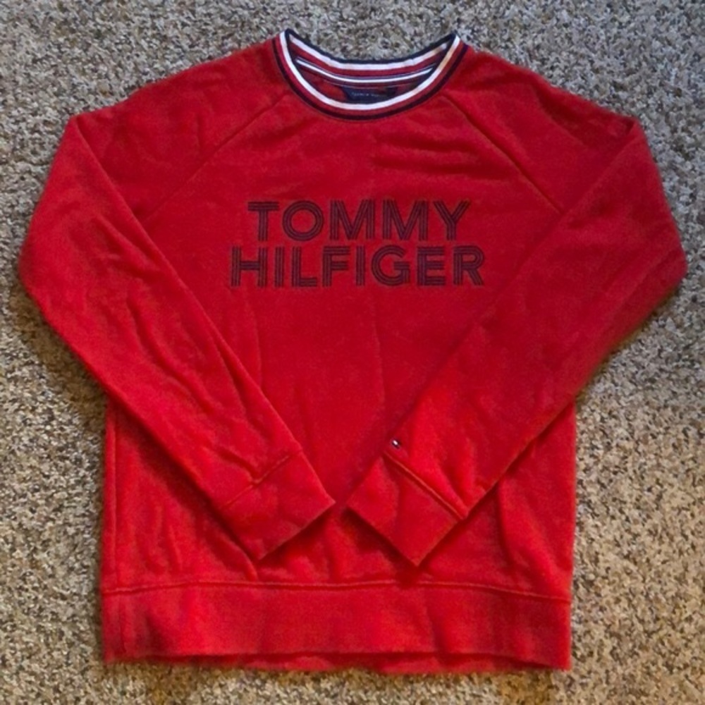 Red Tommy Hilfiger crewneck